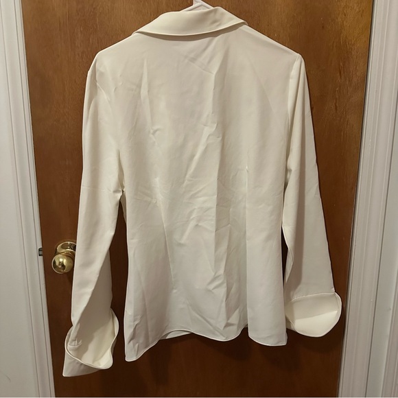 Cinq à Sept Cream Twist Front Blouse - Picture 2 of 3